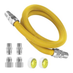 Stainless Steel Stove Gas Line with Connector